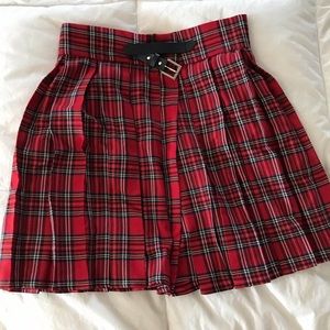 Deandri red plaid Nancy skirt